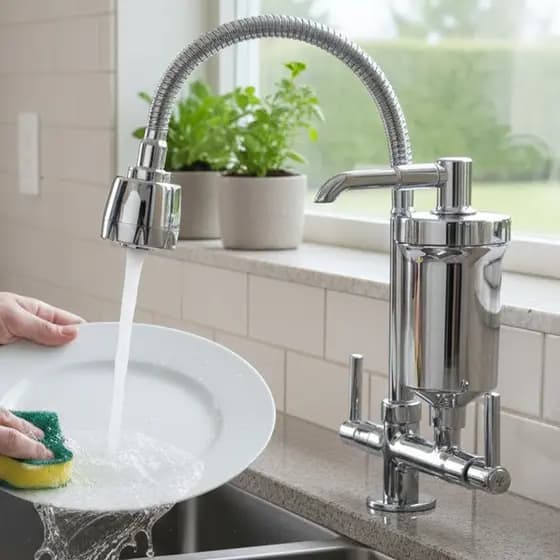 Torneira Bancada Cozinha pia com Filtro Tubo Gourmet Dois Jatos entrega rapida