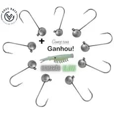 5 Jig Head aço carbono   2/0 3/0 -  CHUMBO COM PESO MARCADO jig head
