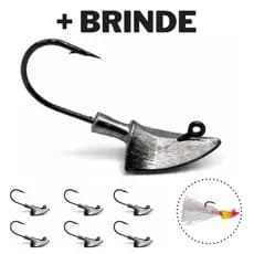 kit 10 Riscadinho  puladeira Jig  riscadinho atado Robalo Tucunaré Traíra Isca Artificial