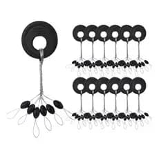 Kit C/ 120 / 60 Stopper Pesca Stop Borrachinhas Linha Trava Chumbo