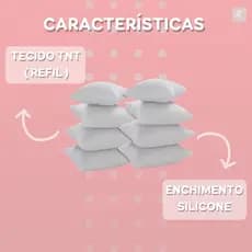 8 ALMOFADAS,CHEIAS ,ENCHIMENTOS, 45X45 ENCHIMENTOS,EM FIBRA SILICONE