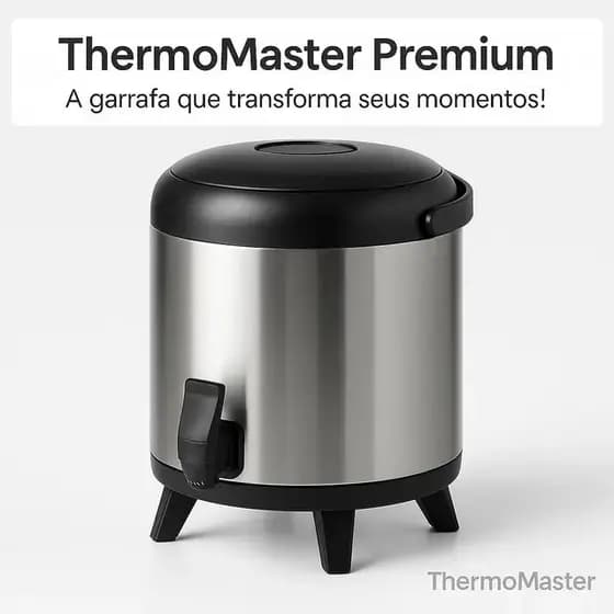 Garrafa Térmica Inox 5,5 Litros ThermoMaster Para Cafe Sucos cha Leite e outras Bebidas