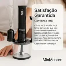 Kit Mixer Processador Batedor Alimentos Multifuncional Portatil Domestico 127V Sortido