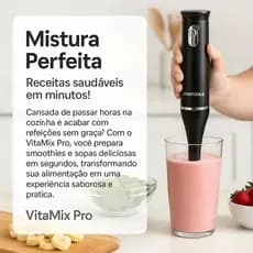 Mixer Elétrico Portátil Copo 700ml  Cozinha Prática Liquidificador Misturador Triturador  Manual Multiuso