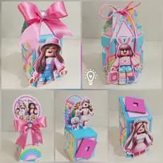 KIT FESTA LEMBRANCINHA ROBLOX ROSA
