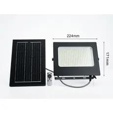 Kit Refletor Solar Led Holofote 500w Placa Solar Controle Remoto