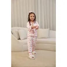 Pijama Infantil De Menina Americano Inverno Criança Blusa e Calça De Frio De Botão