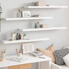 Prateleira MDF MDP 60x20 Suporte Quarto Sala Cozinha Resistente Escritório Decoração Organizador Casa Suporte Invisível