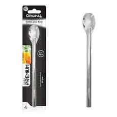 2 Colher Para Suco 30cm Aço Inox  Jarra Suco Milk Shake Coquetel Longa