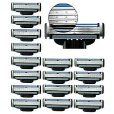 16 Pcs/8 Gillette MACH 3 Lâminas Cartucho De Recarga De Barbear Masculino