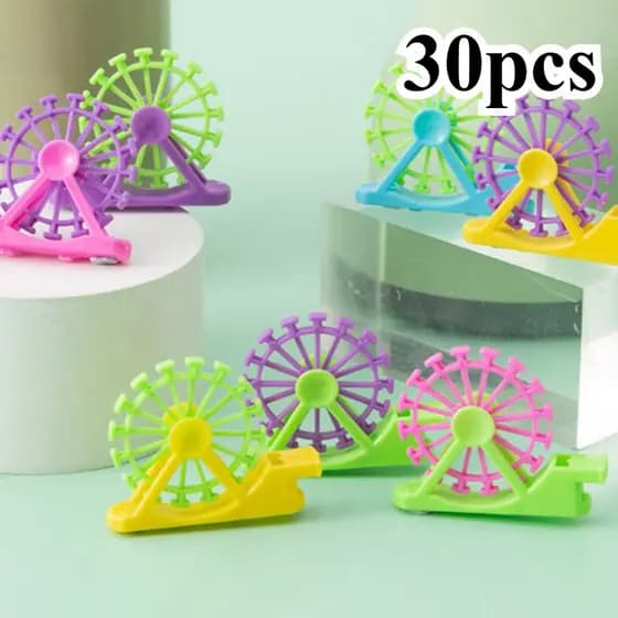 30 Peças Apito Em Forma De Roda Gigante Criativo Pequeno Brinquedo Infantil De Plástico
