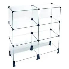 balcão de vidro expositor de vidro prateleira para bolo balcão prateleira de vidro balcão 60 x 100 6 nichos 30 x 30 x 30