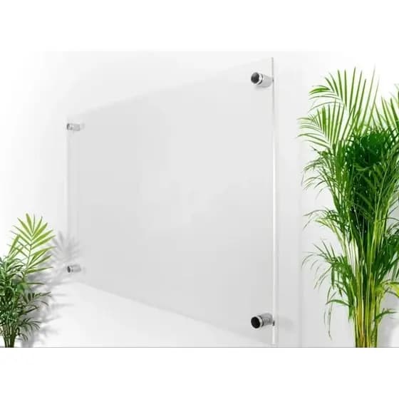 lousa de vidro mural de vidro placa de vidro com 4 prolongador 2,5 x 2,5 vidro incolor 4 mm temperado