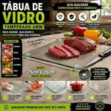 tábua de carne tábua de vidro corte de frios