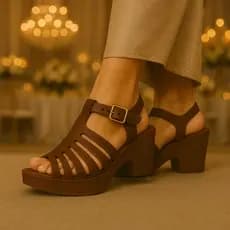Sandália Feminina Salto  com Fivela - Confortável e Versátil - Estilo e Sofisticação