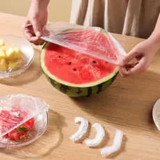 Sacos Plásticos Adesivos Descartáveis-Qualidade Alimentar ! Com Fecho Elástico Estilo Touca De Banho . Ideal Para Cobert
