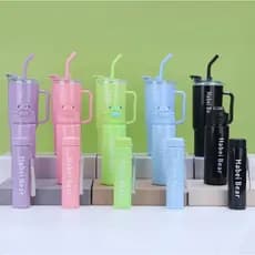 Conjunto De Garrafas De Água 3 Em 1-1200ml , 800ml , 300ml , Sem BPA , À Prova De Vazamentos