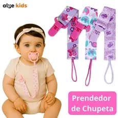 Kit 3 Prendedores Clipe Chupeta Bico para Bebe Buba, Mam, Avent Universal Menina