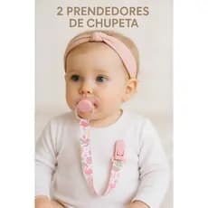 Kit 2 Prendedores De Chupeta Bico Para Bebe Original Universal Baby Menina Estampas lindas e Delicadas