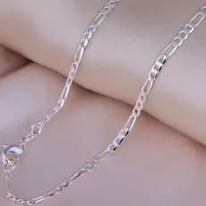 Corrente colar cordao Masculina Aço Inox 316L modelo Fígaro