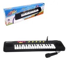 Piano Teclado Musical Infantil Eletrônico Karaoke Microfone