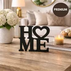 Placa Decorativa HOME para Mesa e Estante Enfeite Moderno