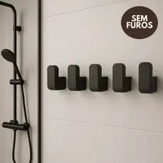 Gancho Multiuso Retangulares Suporte para Pendurar Pano Toalha Dupla Face 3M Sem Furos