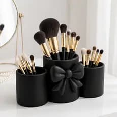 Organizador de Maquiagem Multiuso Laço para Cosméticos Pincéis e Acessórios de Beleza