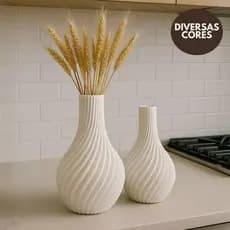 Vasos Decorativos Elegance Espiral Decoração Moderna para Sala e Estante