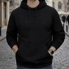 Blusa de Frio Moletom Capote Com Bolso Capuz Tecido Grosso Quente Abrigo Agasalho Inverno