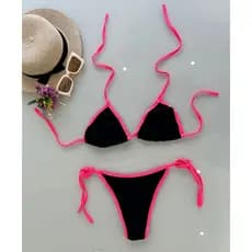 Biquini Moda Praia Modelo Cortininha Varias Cores