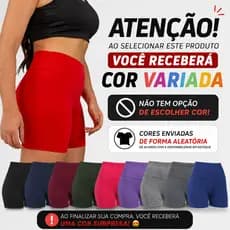 Shortinho Curto Legging Academia Caminhada Praia Lazer Yoga Suplex Cintura Alta Fitness