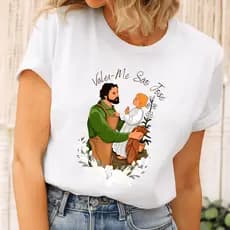 Blusa t-shirt VALEI-ME SÃO JOSÉ, moda cristã,moda , plus size