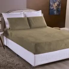 Jogo De Lençol Queen De Plush 3 Peças Manta Soft Com Elástico Toque Macio Varias Cores