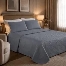 Conjunto Colcha Cobre Leito 3 Peças King\Queen\Casal - Matelado Ultrassônico - Ótimo Custo Benefício
