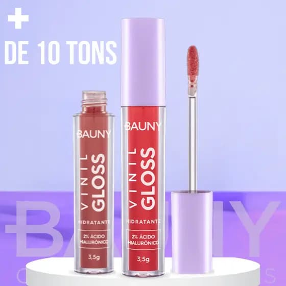 Gloss Vinil Bauny 3,5g Intenso Lábios Hidratados Alta Pigmentação Alta fixação Alta Durabilidade