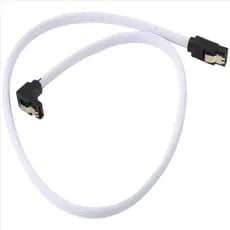 Cabo de Dados Sata Branco 3.0 6 gb/s  Revestimento de Nylon 50 cm