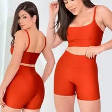 Conjunto Fitness Feminino Suplex Premium Confortável e Sem Transparência Top + Short