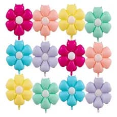 Kit 6 Balão Flor Margarida Pastel Decoração Festa Jardim 45cm Sortido