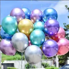 Balão Bexiga Metalizado 50 Unidades 10 Polegadas - Diversas Cores