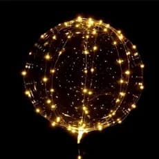 Kit 10 Balão De Led Com Bubble Cor Quente 3m Festa Decoração Casamento Aniversario