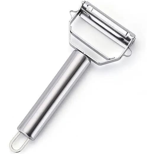Descascador Fatiador de Alimentos 17,5cm Legumes Frutas Verduras Inox Resistente Fácil Prático Universal