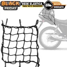 Rede Elastica Aranha Preta Moto Bagageiro Capacete
