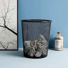 Lixeira Redonda De Fio De Metal Para Quarto De Casa De Escritório 10L