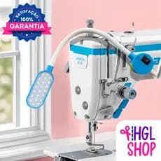 Luminária Luz LED 22 Pontos com Braço e Imã Haste Flexível p/ Máquina de Costura