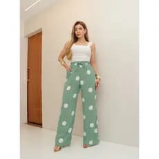 AM FASHION CALCA PANTALONA DECIDO BOLINHO GRANDE COM FORRO COM ELASTICO COM BOLSO MODA 2025