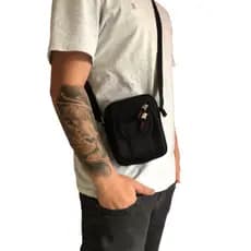 Bolsa Shoulder Bag Pochete Unissex Impermeável com Alça Transversal Regulável tip