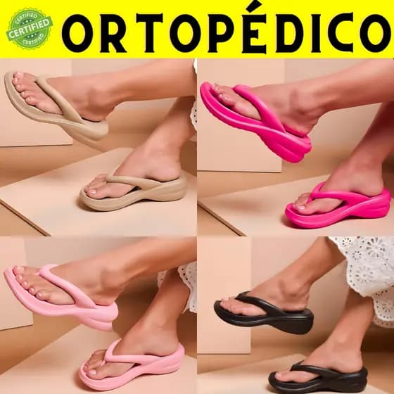 Chinelo Feminino Tamanco Idoso Macio Esporão Massageador Leve e Confotável Várias Cores