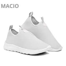 Tenis Calce Fácil Feminino Macio Leve Flexível Cinza