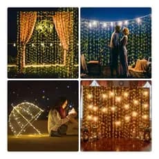 Pisca Cortina Luzes Led Iluminação Natal Perfeito